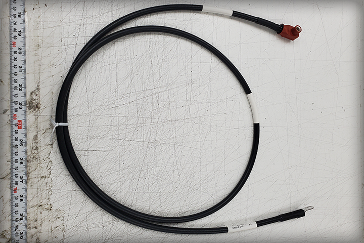 A sample of a complete battery cable assembly by Data Cable