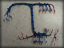 A sample of an internal wire harness by Data Cable Company